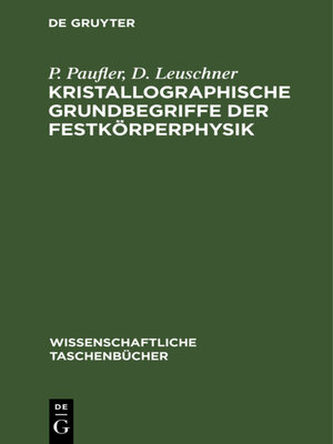 cover image of Kristallographische Grundbegriffe der Festkörperphysik